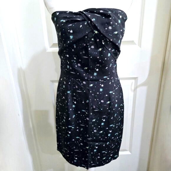 BCBGGeneration Strapless Galaxy Print Dress – Butterfly Front – Size 8 – NWOT - Picture 2 of 11